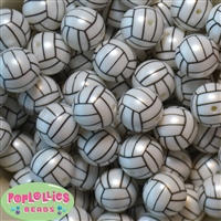 20mm Volleyball Print Beads