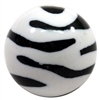 20mm Zebra Stripe Bubblegum Bead