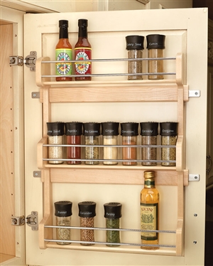 Wood Classics Door Mount Spice Rack - Maple