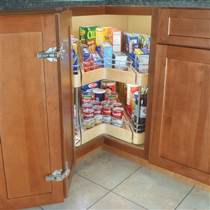 Easy Access Corner Pantry - Solid Birch