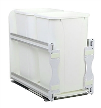2 x 27QT Pull Out Waste Container Undermount Soft Close (11 1316 "W x 22 7/16"D x 19 1/2"H)