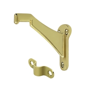 2 3/4" x 1 1/2" Hand Rail Brackets, Solid Brass