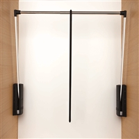 LOGO Side Mount Wardrobe Lift (22lb. Capacity) - Chrome/Black