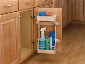 Sink Storage Shelving System (13 1/2" W x 5" D x 18 1/2" H) - Almond