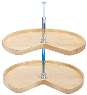 Wood Classics (2 Shelf) Kidney Lazy Susan - Maple