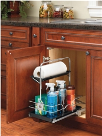 11" Under Sink Basket W/ removable Carrier - Chrome