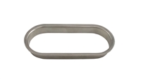 Oval Trash Grommet 6" x 2 1/2" x 3/4" - Brushed Stainless Steel