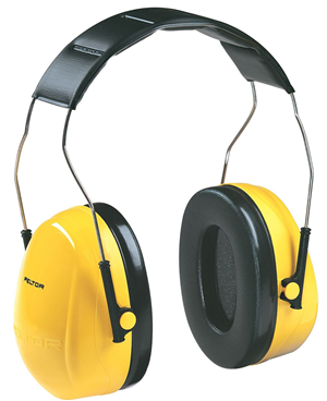 Optime 98 Earmuffs Over-The-Head Dual Cup Hearing Protector - Black/Yellow