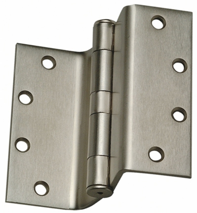 4 1/2" x 4 1/2" Standard Weight  Full Mortise Two Bearing Swing Clear Hinge - Satin Chrome