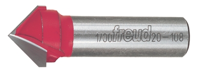 1/2" V Grooving Bit (1/2" Shank) - Carbide Tip