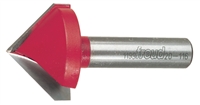 1" V Grooving Bit (1/2" Shank) - Carbide Tip