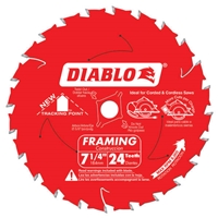 Freud Diablo 7 1/4" x 24 ATB x 5/8" Framing Saw Blade