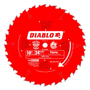 Freud Diablo 10" x 24 ATB x 5/8" Ripping Saw Blade