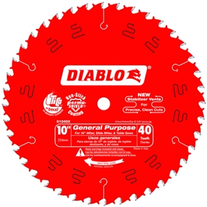 Freud Diablo 10" x 40 ATB x 5/8" General Purpose Saw Blade