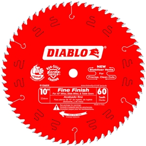 Freud Diablo 10" x 60 Hi ATB x 5/8" Fine Finish Saw Blade