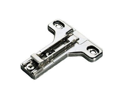 Salice 1mm Clip-On Face Frame T-Plate ( 2 Cam S Steel/Cast) - Wood Screw