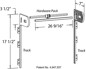 Finger-Liteâ„¢ Tambour Track System - Hardware Pack