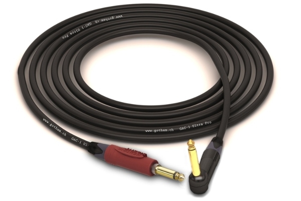 Neutrik Silent Instrument Cable | Guitar Bass & Keyboard | Made from Gotham GAC-1 Ultra Pro & Neutrik Gold 1/4" TS Silent & 90&deg; Right-Angle 1/4" TS