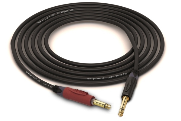 Gotham GAC-1 Ultra Pro Instrument Cable | Guitar Bass & Keyboard w/ Neutrik Gold Silent 1/4" TS