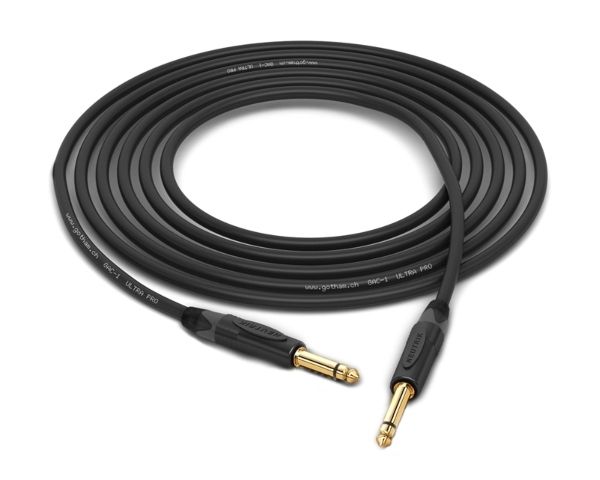 Gotham GAC-1 Ultra Pro Instrument Cable | Guitar Bass & Keyboard w/ Neutrik Gold 1/4" TS