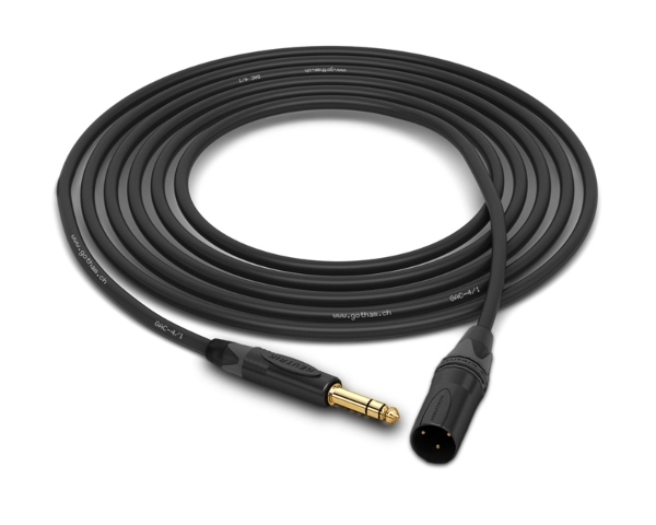 1/4" TRS to XLR-Male Cable | Made from Gotham GAC-4/1 & Neutrik Gold Connectors
