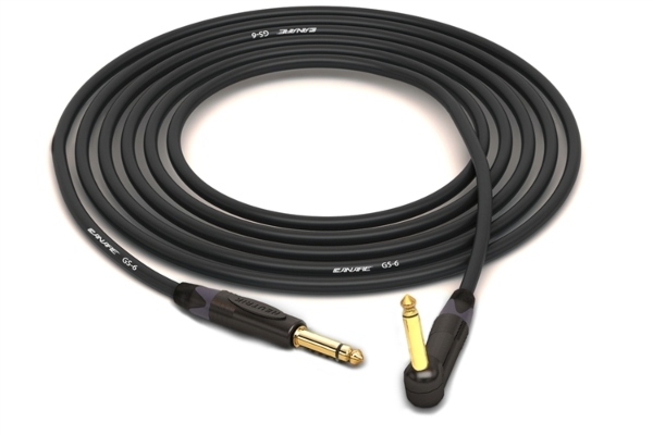 Canare GS-6 Instrument Cable | GS-6 & Neutrik Gold 1/4" TS to 90&deg; Right-Angle 1/4" TS