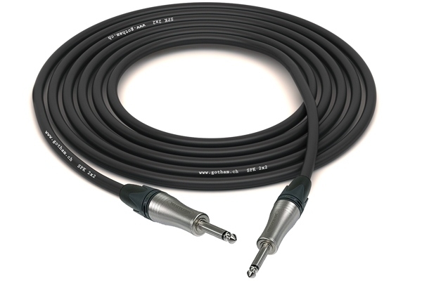 Straight 1/4" TS to Straight 1/4" TS Cable | Made from Gotham 13 AWG SPK 2x2 & Neutrik Jumbo Connectors