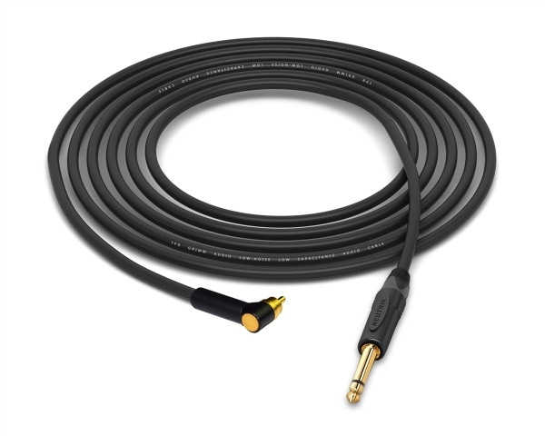 90&deg; RCA to 1/4' TS Cable | Made from Grimm TPR & Switchcraft Gold & Neutrik Gold Connectors