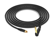 RCA to 90&deg; 1/4' TRS Cable | Made from Grimm TPR & Amphenol Gold & Neutrik Gold Connectors