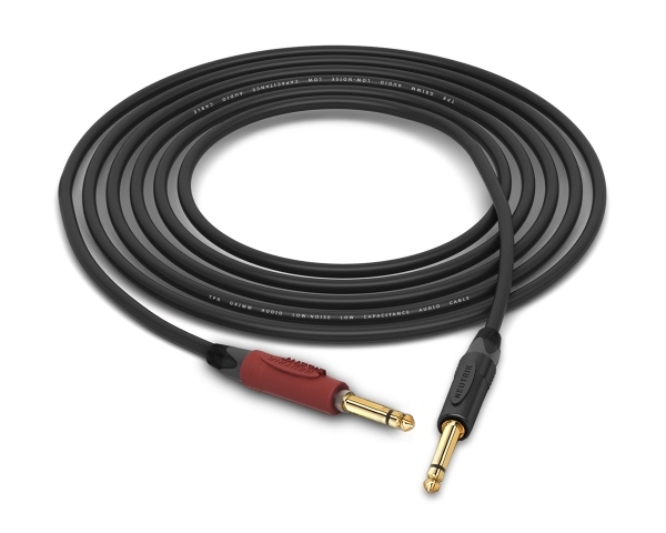 Grimm TPR Instrument Cable | Guitar Bass & Keyboard w/ Neutrik Gold Silent 1/4" TS