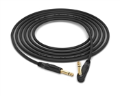 Grimm TPR Instrument Cable | Guitar Bass & Keyboard w/ Neutrik Gold 1/4" TS to 90&deg; Right-Angle 1/4" TS