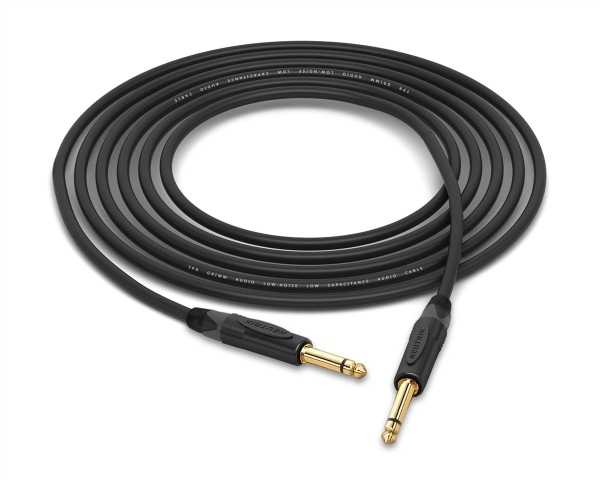 Grimm TPR Instrument Cable | Guitar Bass & Keyboard w/ Neutrik Gold 1/4" TS