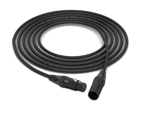 Rush Order Grimm TPR Cable | Neutrik Gold XLR-F to XLR-M | Black