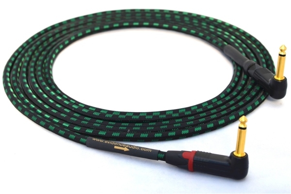 Evidence Audio Lyric HG Instrument Cable | Guitar Bass & Keyboard w/ Neutrik Gold 90&deg; Right-Angle 1/4" TS Connectors