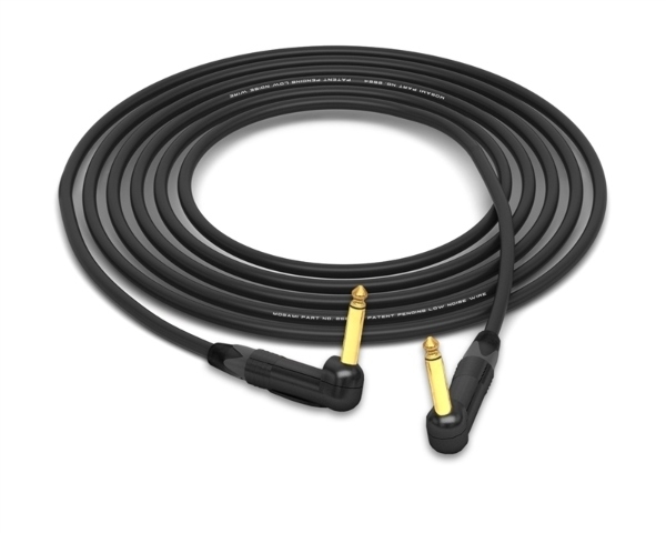 Rush Order Mogami 2524 Cable | Neutrik Gold 90° Right-Angle 1/4" TS Connectors