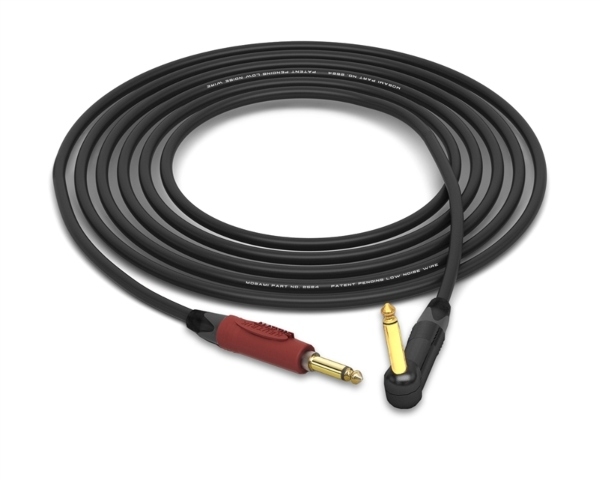 Neutrik Silent Instrument Cable | Guitar Bass & Keyboard | Made from Mogami 2524 & Neutrik Gold 1/4" TS Silent & 90&deg; Right-Angle 1/4" TS