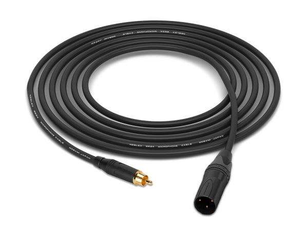 RCA to XLR-Male Cable | Made from Mogami 2534 Quad Cable, Neutrik & Amphenol Gold Connectors