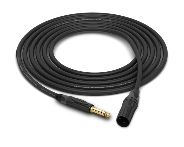1/4" TRS to XLR-Male Cable | Made from Mogami 2549 & Neutrik Gold Connectors
