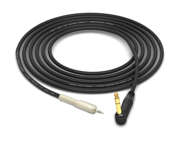 1/8" Mini TRS to 90&deg; Right-Angle 1/4" TRS Cable | Made from Mogami 2552 & Canare & Neutrik Gold Connectors