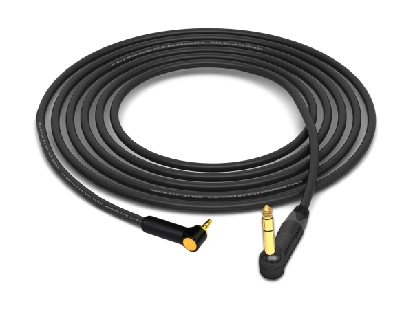 90&deg; 1/8" Mini TRS to 90&deg; 1/4" TRS Cable | Made from Mogami 2893 & Neutrik & Switchcraft Connectors