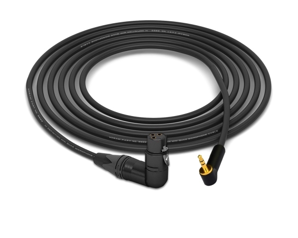 90&deg; XLR-Female to 90&deg; 1/8" Mini TRS Cable | Made from Mogami 2893 & Neutrik & Switchcraft Connectors