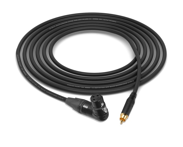 90&deg; Right-Angle XLR-Female to RCA Cable | Made from Mogami Mini-Quad 2893 & Neutrik Gold & Amphenol Gold Connectors