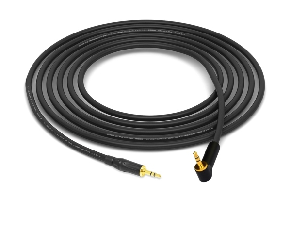 Straight 1/8" Mini TRS to 90&deg; 1/8" Mini TRS Cable | Made from Mogami 2893 & Amphenol & Switchcraft Connectors