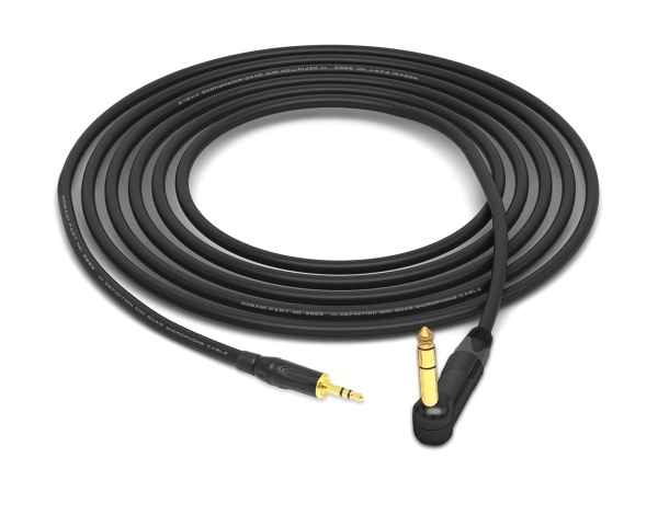 1/8" Mini TRS to 90&deg; 1/4" TRS Cable | Made from Mogami 2893 & Neutrik & Amphenol Connectors