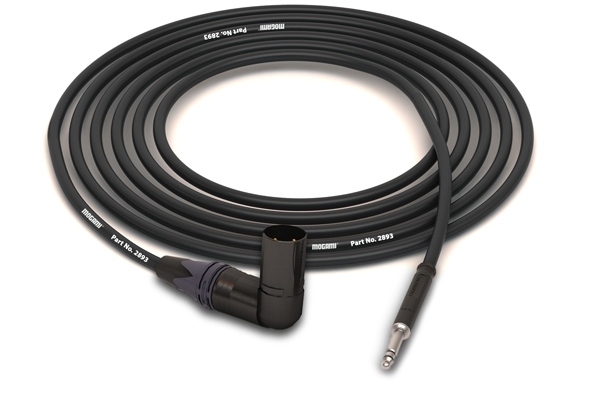 TT to 90&deg; Right-Angle XLR-Male Cable | Made from Mogami Mini-Quad 2893 & Neutrik Connectors