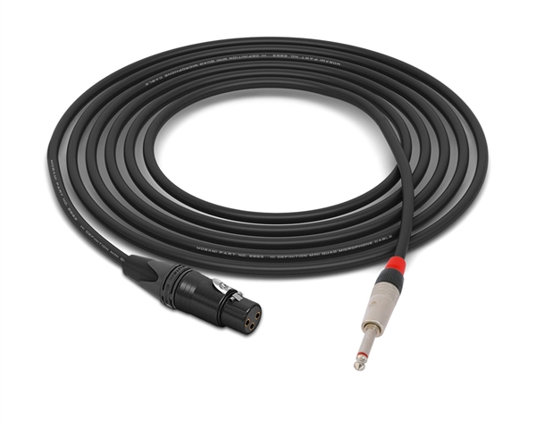 XLR-Female to 1/4 TS Re-Amp Cable | Made from Mogami Mini-Quad 2893 & Neutrik Connectors