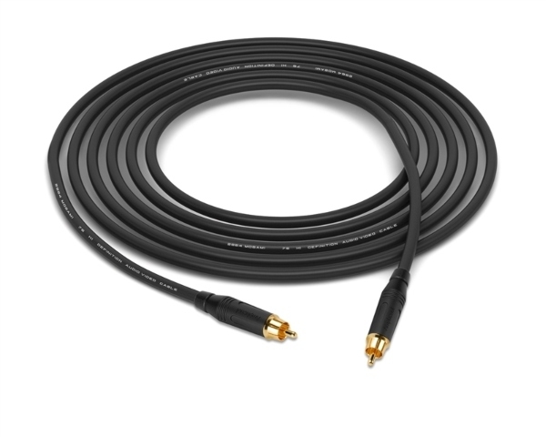 Rush Order Mogami 2964 S/PDIF Coaxial Cable | Amphenol Gold RCA to RCA Connectors