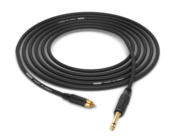 RCA to 1/4" Unbalanced TS Cable | Made from Mogami 2964 & Amphenol Gold & Neutrik Gold Connectors