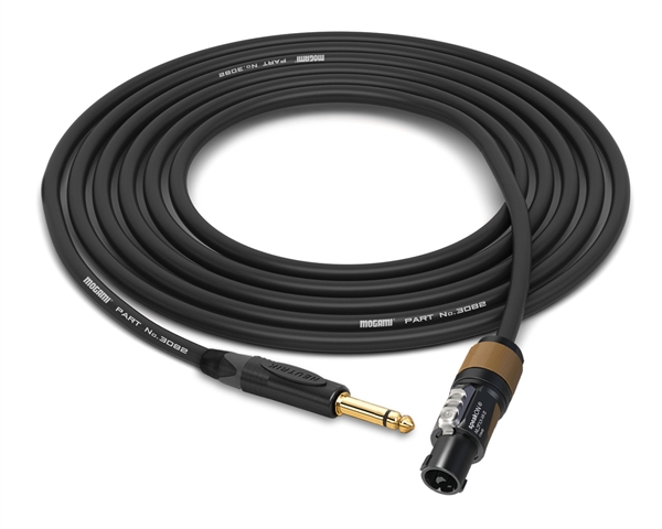 Straight 1/4" TS to Speakon Cable | Made from Mogami 3082 15 AWG Speaker Cable & Neutrik Gold Connectors