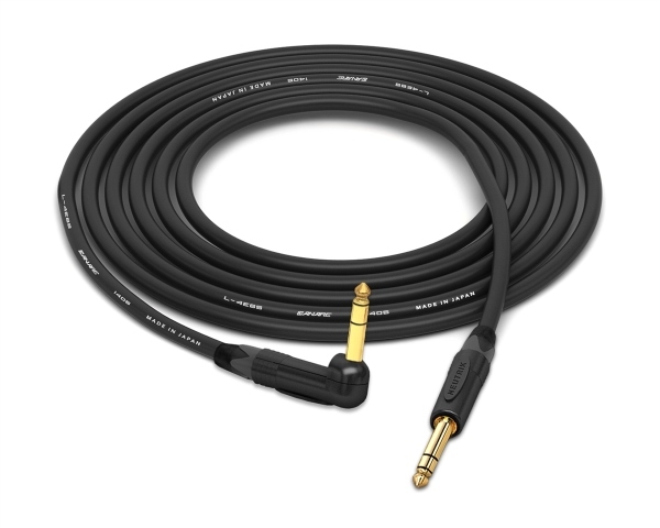 90&deg; Right-Angle 1/4" TRS to Straight 1/4" TRS Cable | Made from Canare Quad L-4E6S & Neutrik Gold Connectors